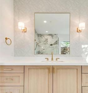 Modern Rectangular Wall <b>Mirror</b> 6mm Glass Framed Edge Design For Bathroom Decor - Product Image 1