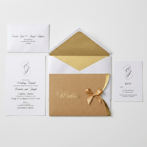 Invitations de mariage de luxe recouvertes de tissu, faites à la main, cartes d'invitation personnalisées haut de gamme, fabricant OEM, vente en gros, export - Product Image 1