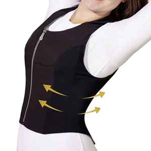 Women's Black Equestrian Safety Vest Sleeveless Zipper Closure Breathable Spandex Nylon Riding Gear 2026 - Product Image 3