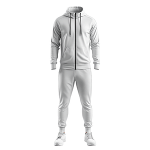 Survêtement de sport léger pour homme, 100% coton, à fermeture éclair, avec pantalon long jusqu'aux chevilles - Product Image 2