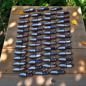 Couteau de chasse/découpe personnalisable en acier inoxydable OEM avec manche en bois Pakka, étui en cuir, fabrication artisanale, marque ZA DAMASCUS MAKERS - Product Image 3