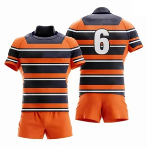 Camiseta de Rugby Profesional para Hombre, Diseño Personalizado con Logotipo, Malla Transpirable Corta, Sublimación Completa, Hecha de Poliéster, para Deportes de Rugby - Product Image 4