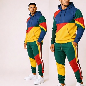 Gym Muscle Fit Tracksuit Men Tight Hoodie And <b>Pants</b> Set Designed For Body Shape And Training Performance - Product Image 1