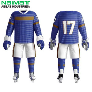 Top Grade Custom Breathable Mesh Ice Hockey Uniforms Sets Quick Dry Reversible Sports Jersey And Pants For Men - Product Image 6