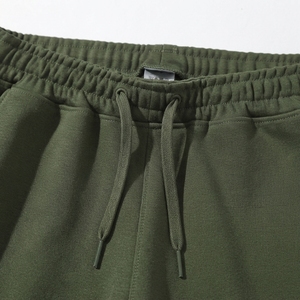 Pantalones Cortos de Algodón de Color Sólido para Hombre con Cintura Ajustable con Cordón y Bolsillos, Ropa Casual, Tejido Transpirable, con Logotipo - Product Image 4