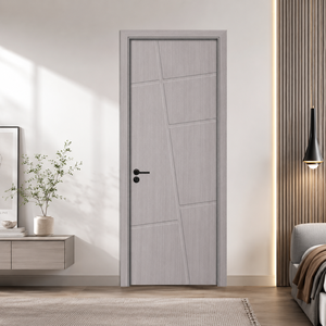 Puerta de Partición Interior Moderna y Elegante de WPC Geométrico, Resistente al Agua, Fabricada con CNC, Marca Dewoo - Product Image 1