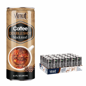 Café Premium Robusto con Leche en Lata de Aluminio de 330 ml, Puro y Natural, Enfriado, Sin Azúcar Añadido, VINUT para Importadores Globales - Product Image 1