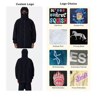 Sudadera con capucha personalizada al por mayor, 100% algodón polar, estilo oversize, para invierno, streetwear, con recorte de ojo, unisex, de fábrica. - Product Image 3