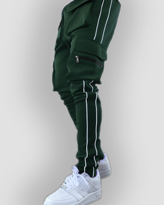 Pantalones deportivos de poliéster con ribete reflectante, pantalones de chándal de secado rápido, fabricante mayorista, pantalones jogger personalizados para hombre - Product Image 1