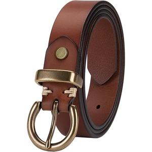 Cinturón de Cuero Genuino para Mujer, Correa de Cintura Clásica y Elegante, Cuero de Alta Calidad, Diseño Personalizado, Mercado Estadounidense, Cinturón OEM - Product Image 1