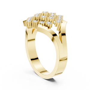 Storm jewels 10K Anillo de promesa en forma de corazón con moissanita para mujer - Product Image 3