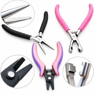Coupe-extensions capillaires professionnel en acier inoxydable pour kératine, avec poignées noires à ressort - Product Image 3