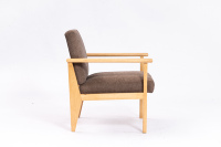 Fauteuil ergonomique moderne en bois pour bureau à domicile, entrepôt, hôtel, extérieur, villa, avec dossier réglable et revêtement en tissu