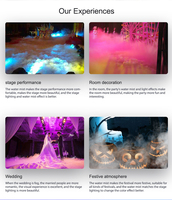 Machine à fumée LED SHEHDS 1500W pour mariage, DJ, éclairage de scène, télécommande sans fil, machine à fumée en fer, équipement d'effets pour discothèque