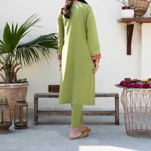 2PC Mujer Adornado Cambric Blazers PS3211 Traje - Product Image 1