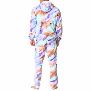 Men's <b>Tie</b> <b>Dye</b> Full Zip Hooded Tracksuit <b>Set</b> With Side Pockets Breathable Polyester Streetwear Jogger Suit Summer Casual Wear - Product Image 2