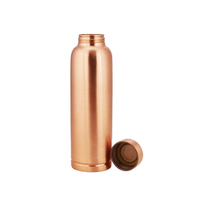 Botella de Agua de Cobre Bold Blossom, Botella de Viaje de Metal Reutilizable, Diseño Clásico, Ecológica, Accesorio Portátil para Bebidas, Oficina - Product Image 1