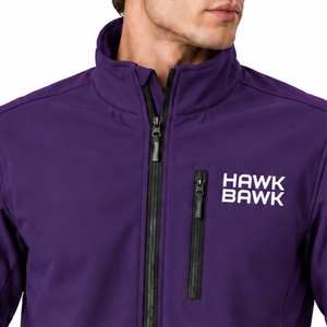 Veste d'extérieur légère en softshell pour homme, fermeture éclair intégrale, col montant, protection, poche poitrine pratique, poches latérales sécurisées, flexible - Product Image 4