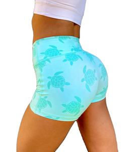 Shorts de yoga et de fitness taille haute pour femmes – Compression personnalisée, respirants, séchage rapide, écologiques, en Spandex/Polyester, coupe ajustée pour l'entraînement - Product Image 1
