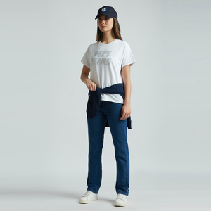 Ropa Casual de Verano para Exportación al por Mayor, Camiseta de Cuello Redondo para Mujer, 100% Algodón, Apliques, Fresca, Suave y Transpirable, Manga Corta - Product Image 6