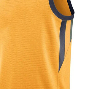 Camiseta de Baloncesto Unisex sin Mangas, Malla Amarilla, Cuello Redondo, Transpirable, 100% Poliéster, Corte Regular para Adultos, Todas las Temporadas - Product Image 5