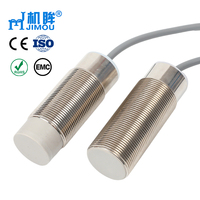 Capteur de Proximité Capacitif JIMOU JM-metal-M30 DC 3 Fils M30, Montage Encastré/Non Encastré, Sortie NPN/PNP, Détection 10-30mm pour Métal
