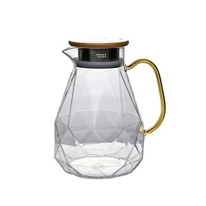 Durable Glass Water Jug Lid Handle BPA Free Eco-Friendly 1.8L Capacity Home Office School Gym Picnic <b>Camping</b> Travel Everyday - Product Image 2