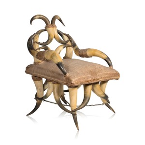 Fauteuil d'appoint rustique en corne de buffle, artisanal et luxueux, de NEHA ENTERPRISES, meubles artisanaux naturels pour salon, entrée, couloir - Product Image 2