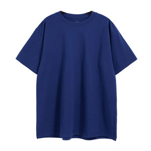 T-shirt en coton uni pour homme, tissu doux et respirant, manches courtes, col rond, décontracté, à porter au quotidien, pour impression en gros - Product Image 5