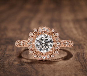 Bague de fiançailles ou de promesse en or massif 18 carats avec diamant de laboratoire octogonal certifié IGI 3,24 carats, couleur E, clarté VS1, monture halo - Product Image 2