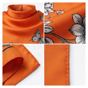 NORTH APPROACH Women's Square Silk Scarf Floral Print Elegant Multi-Functional Fashion Accessory All Seasons - Product Image 4