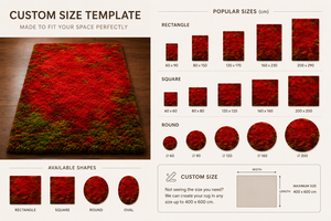 พรมขนปุยสีแดงลายแบบนามธรรมสำหรับห้องนั่งเล่น ห้องนอน พรมปูพื้นนุ่มสบายทันสมัย ตกแต่งบ้าน พรมนุ่ม ราคาไม่แพง พรมขายส่ง - Product Image 4
