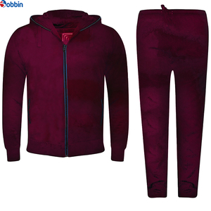 Top Trend Men Clothe Outfit Men's Blue Hooded Tracksuit <b>Set</b> Full Zipper Casual Sweatshirt and Pants Solid Color Breathable - Product Image 3
