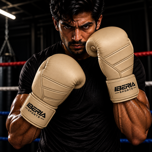 Guantes de Boxeo IBERIA de Cuero Genuino para Entrenamiento, Sparring y Saco de Boxeo, con Cierre de Gancho y Bucle, Personalizados OEM - Product Image 5