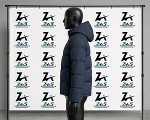Fashion Stand Collar <b>Waterproof</b> Eco-Friendly Men's Clothing Zipper Closure Canvas Puffer <b>Jacket</b> <b>Winter</b> Streetwear Puffer <b>Jacket</b> - Product Image 4