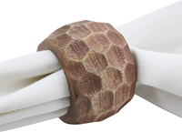 Lot de 4 anneaux de serviette en bois de manguier naturel, supports de serviette en bois pour décoration de table, dîner, mariage, fête, salle à manger rustique, maison