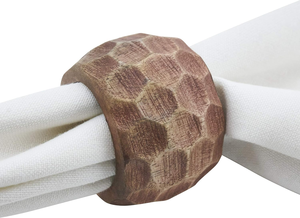 Juego de 4 Anillos para Servilletas de Madera de Mango, Porta Servilletas de Madera Natural, Decoración de Mesa para Cena, Boda, Fiesta, Comedor Rústico, Hogar - Product Image 4