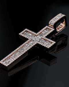 925 Sterling <b>Silver</b> Moissanite Cross Pendant Iced Out VVS Lab Diamond <b>Charm</b> Hip Hop Jewelry Custom Design - Product Image 1
