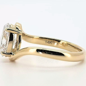 10k 14k 18k Gold D Color Oval Cut Lab Grown Diamond Romantic Ring Gift Party Wedding Anniversary Engagement Women Fine Jewelry - Product Image 2