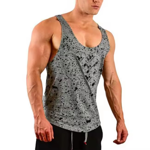 Custom Tank Top High Quality Muscle Fit 100% Cotton Ribbed Tank Top Men <b>Gym</b> Workout Streetwear Sleeveless T-Shirt - Product Image 1