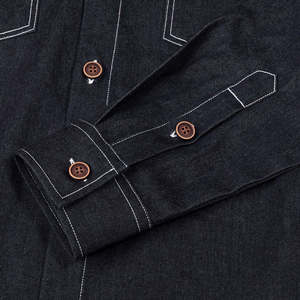 Camisa de Mezclilla Casual para Hombre, Estilo Urbano, 100% Algodón, Ligera, Transpirable, Protección UV, Protección Solar para Invierno - Product Image 4