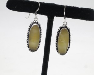 Natural Agate <b>Hoop</b> Earrings with German <b>Silver</b> – Handmade Gemstone <b>Hoop</b> Jewelry for Women - Product Image 1