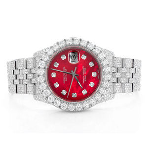 Montre Moissanite Iced Out avec bracelet de 20 mm, cadran en verre, style Hip Hop, en acier inoxydable de qualité supérieure, mouvement à quartz - Product Image 1