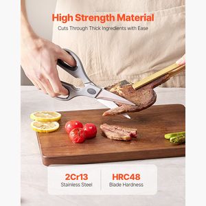 Forbici da Cucina in Acciaio Inossidabile Resistenti con Impugnatura Morbida e Confortevole, Forbici da Cucina Robuste con Fodero Protettivo - Product Image 3