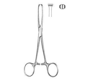 Pinza Intestinal Allis de 19 cm, 5x6 Dientes, Acero Inoxidable, Pinza Quirúrgica, Instrumento Médico de Calidad OEM - Product Image 1