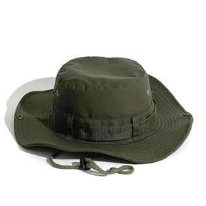 Unisex Waterproof Bucket <b>Hat</b> Solid Color Cotton Canvas Washed Hand Embroidery Adjustable Outdoor Casual Style Adult Spring - Product Image 4