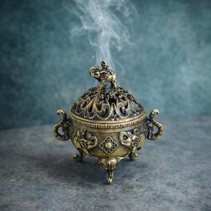 Brûleur d'encens éléphant à trois pieds en métal, prix d'usine, pour la maison et le bureau, support d'encens thérapeutique pour la relaxation - Product Image 1