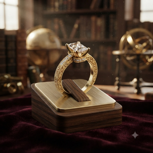 Bague de fiançailles en diamant cultivé en laboratoire, diamant blanc solitaire, bijoux de mariée pour femmes - Product Image 1