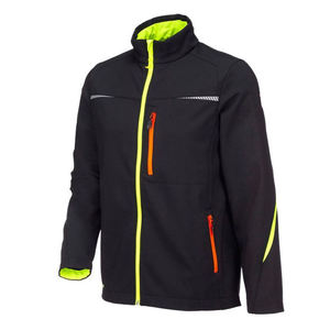 Classic Softshell Jacket <b>Men's</b> <b>Black</b> Waterproof <b>Windbreaker</b> Outdoor Work Jacket 4 Way Stretch Fleece Lining Custom Embroidered - Product Image 5