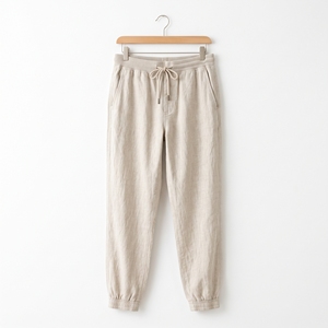 Men's Spring Polyester/Cotton Loose Straight Elastic Waist Drawstring Jogger OEM ODM Wholesale Factory Private Label <b>Low</b> MOQ - Product Image 4